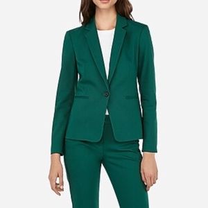 NEW with Tags EXPRESS Gorgeous Green Suit -  Notch Collar One Button Blazer